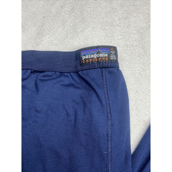 Vtg Patagonia Mens Size XL Capilene Base Layer Thermal Tights Navy Blue USA Made - Picture 2 of 8